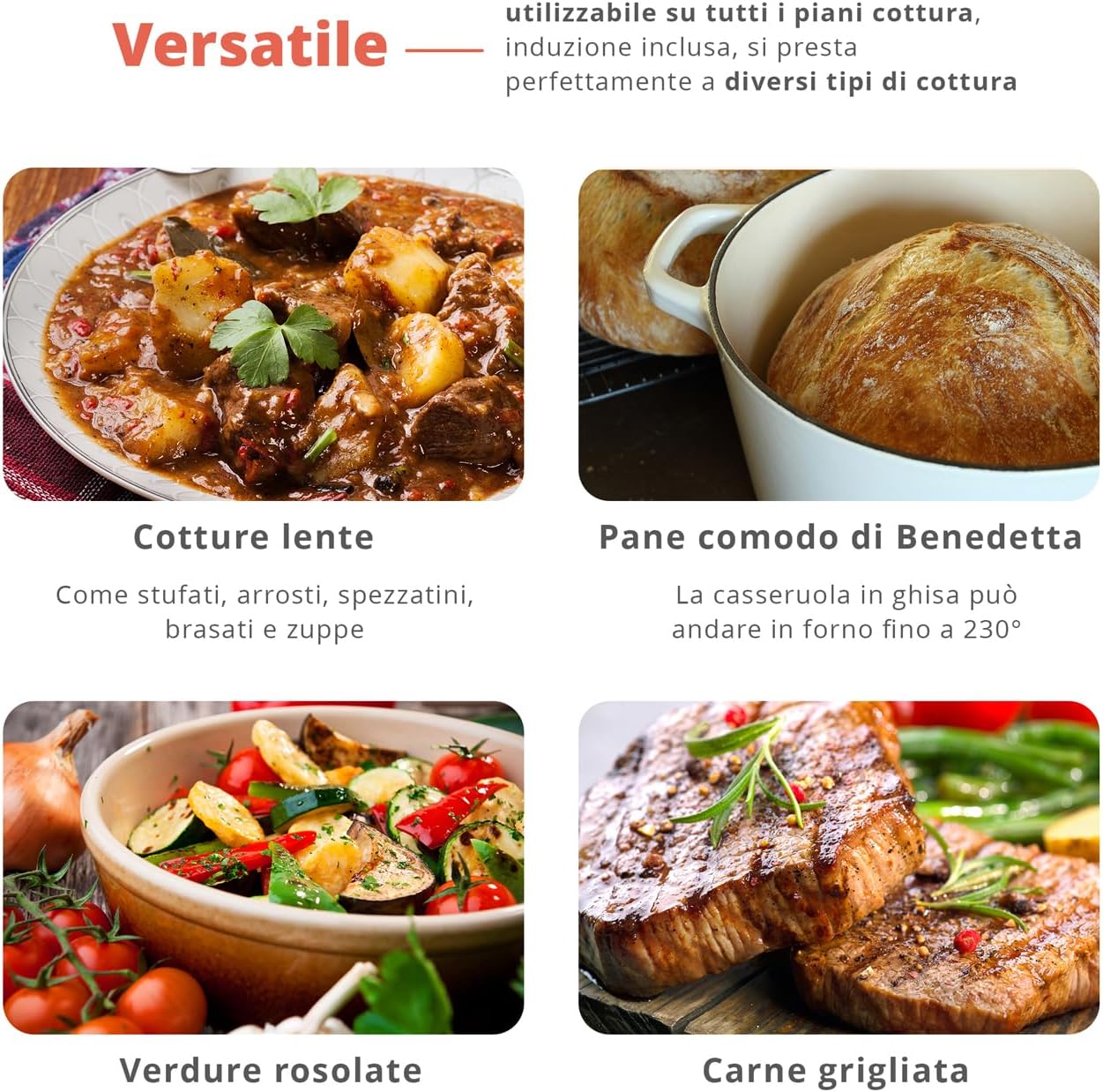 Casseruola 24 cm in Ghisa smaltata