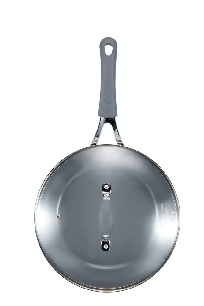 Padella alta 28 cm con coperchio