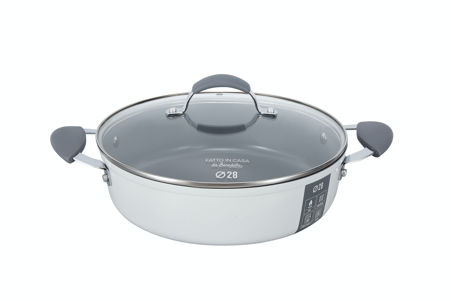 Tegame 28 cm con coperchio