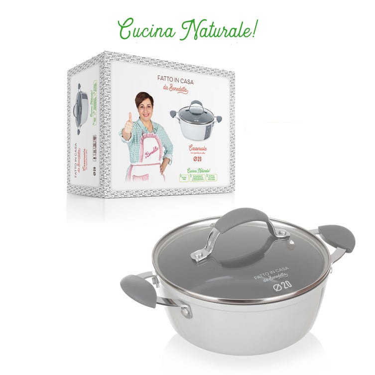 Divory Casseruola Antiaderente 18cm – 2 Litri, Manico Rimovibile, Adatta A Induzione E Forno, Rivestimento Greblon