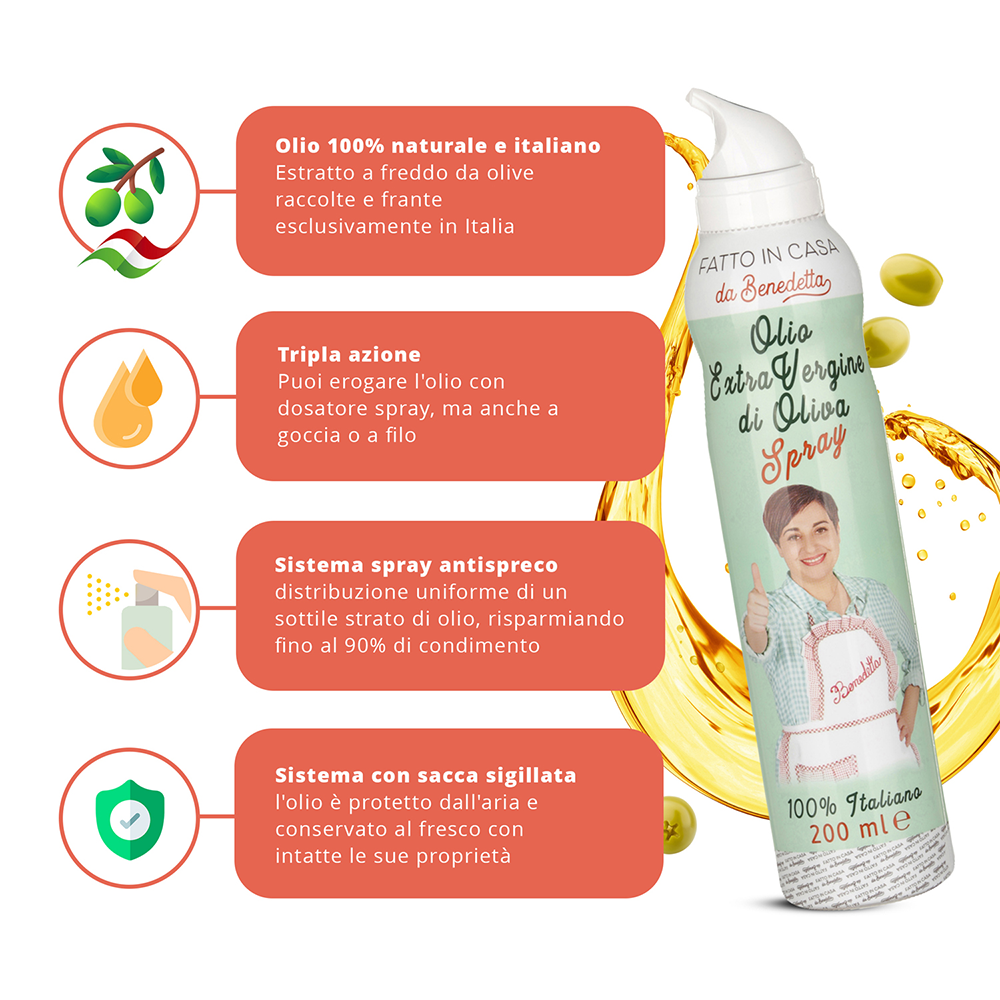 Olio Extra Vergine Spray ML 200 – Shop Fatto In Casa da Benedetta