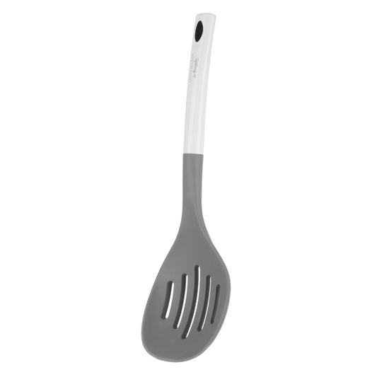 Fatto in Casa da Benedetta - Schiumarola in Silicone con Anima in Acciaio Inox - Antigraffio per Pentole, Padelle e Stoviglie - Lunghezza 35 cm (Colore Grigio)